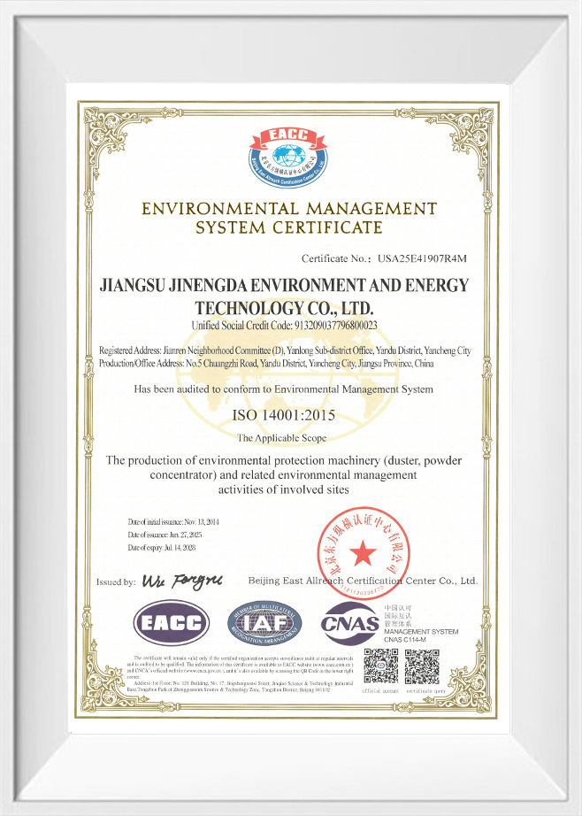 Környezetirányítási rendszer tanúsítvány
